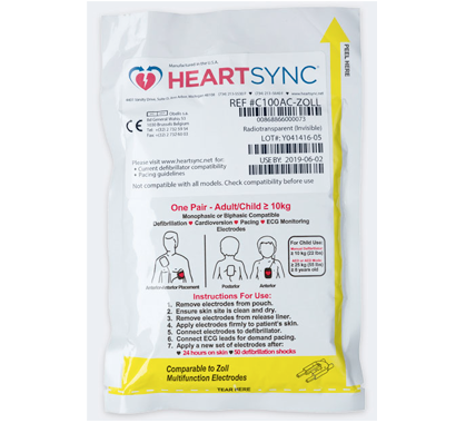Electrodos HeartSync para Zoll o Physio-Control en México - DEA911